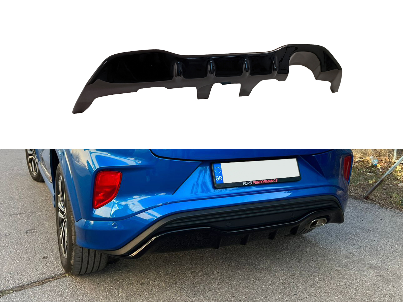 Rear Diffuser Ford Puma ST-Line (2019-2024) Πίσω Διαχύτης Ford Puma ST-Line (2019-2024)