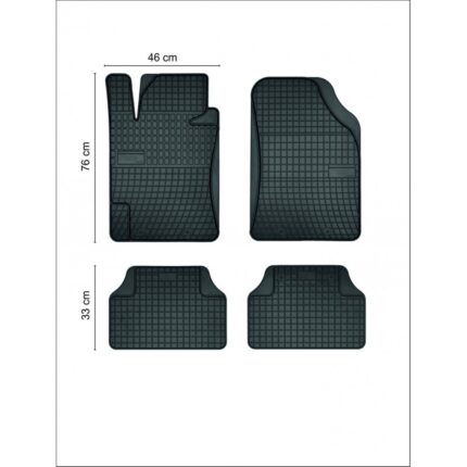 Πατάκια Αυτοκινήτου Λαστιχένια Διεθνή Pure Design Black 4τμχ Frogum