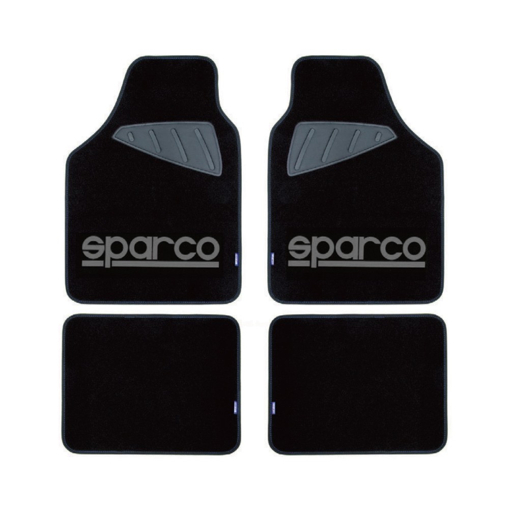 Μοκέτα Μαύρη με Γκρι logo 4τμχ Sparco Μοκέτα Μαύρη με Γκρι logo 4τμχ Sparco