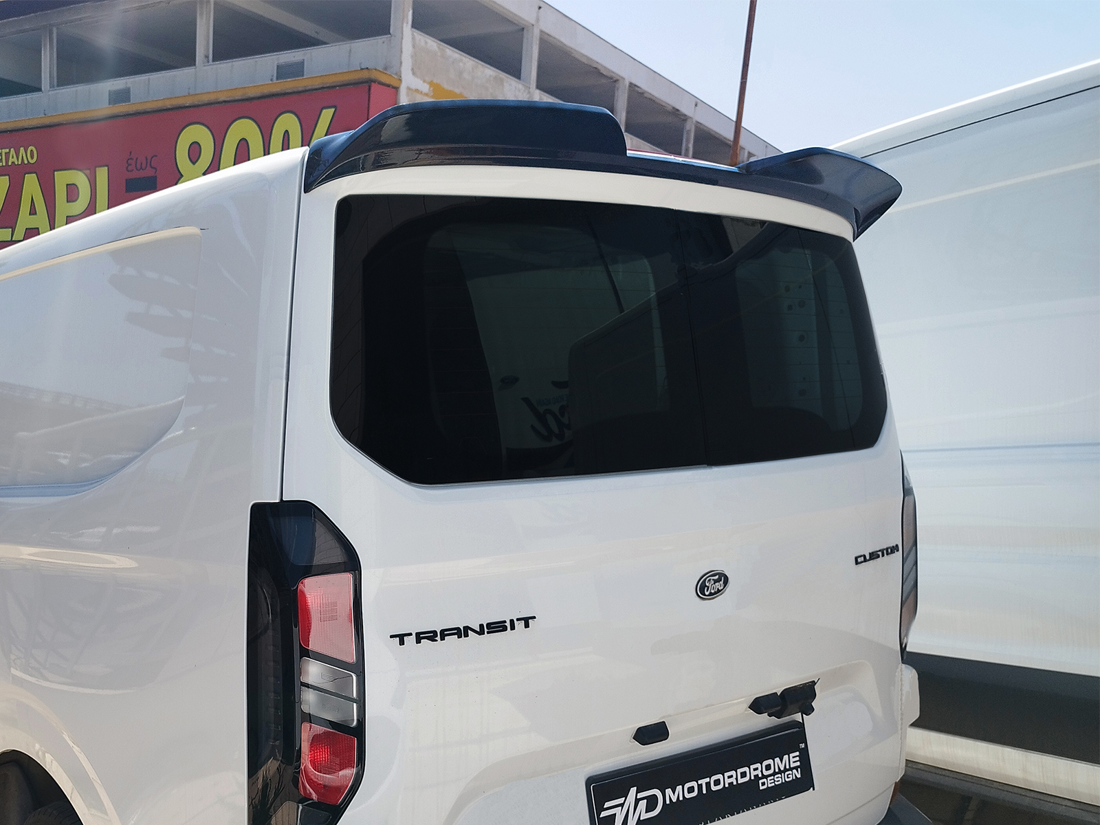 Roof Spoiler V.2 Tailgate Ford Transit / Tourneo Custom Mk2 / Volkswagen T7 Αεροτομή Οροφής V.2 Μονή Πόρτα Ford Transit / Tourneo Custom Mk2 / Volkswagen T7