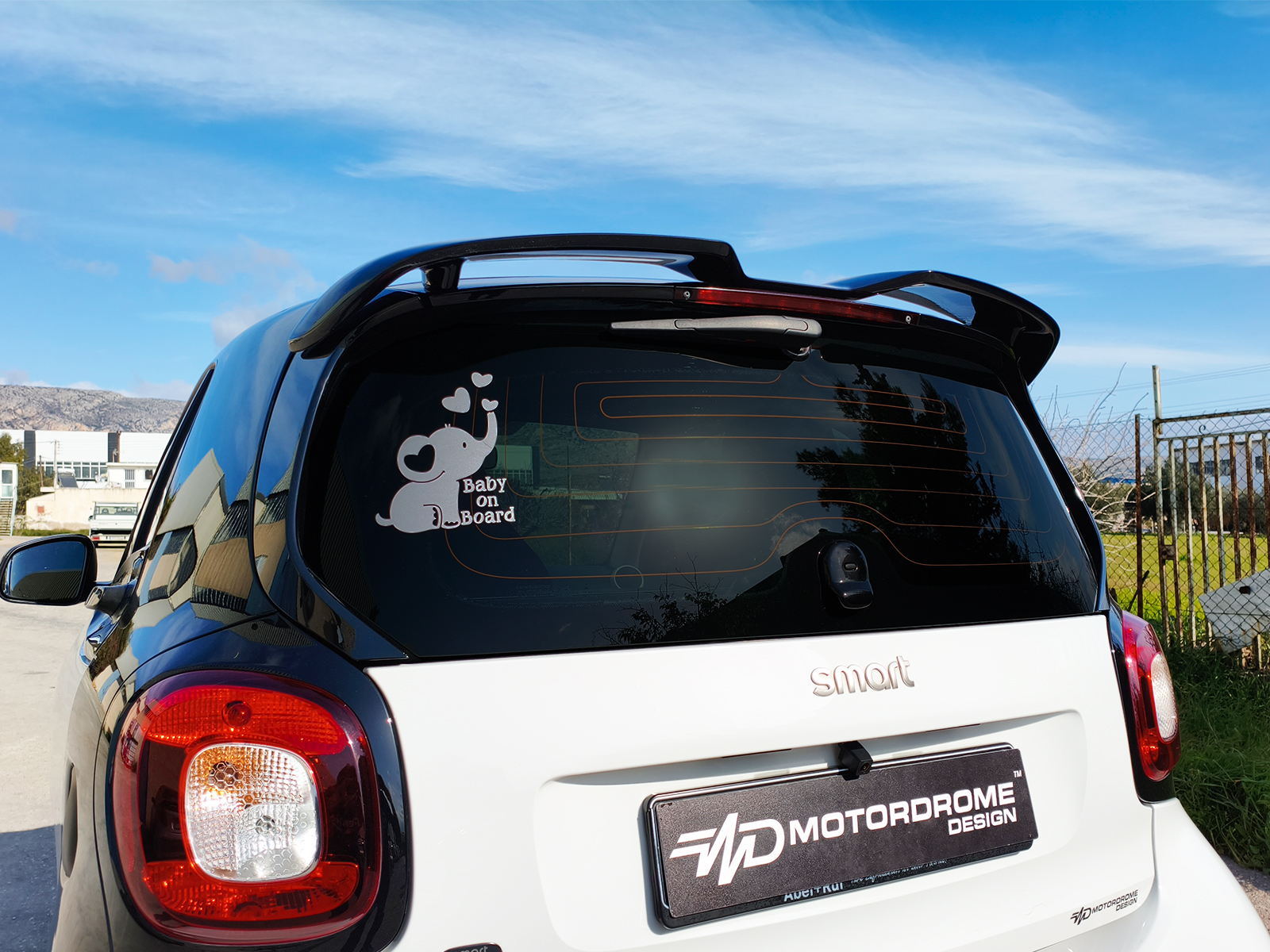 Roof Spoiler Smart 453 Fortwo Αεροτομή Οροφής Smart 453 Fortwo