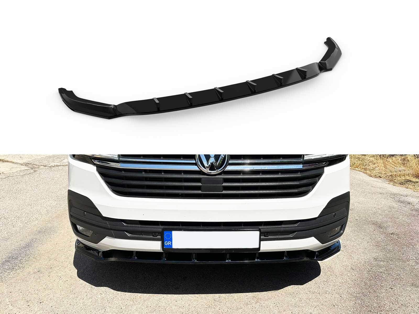 Front Splitter V.2 Volkswagen T6.1 Standard Bumper Εμπρός Σπλίτερ V.2 Volkswagen T6.1 Standard Bumper
