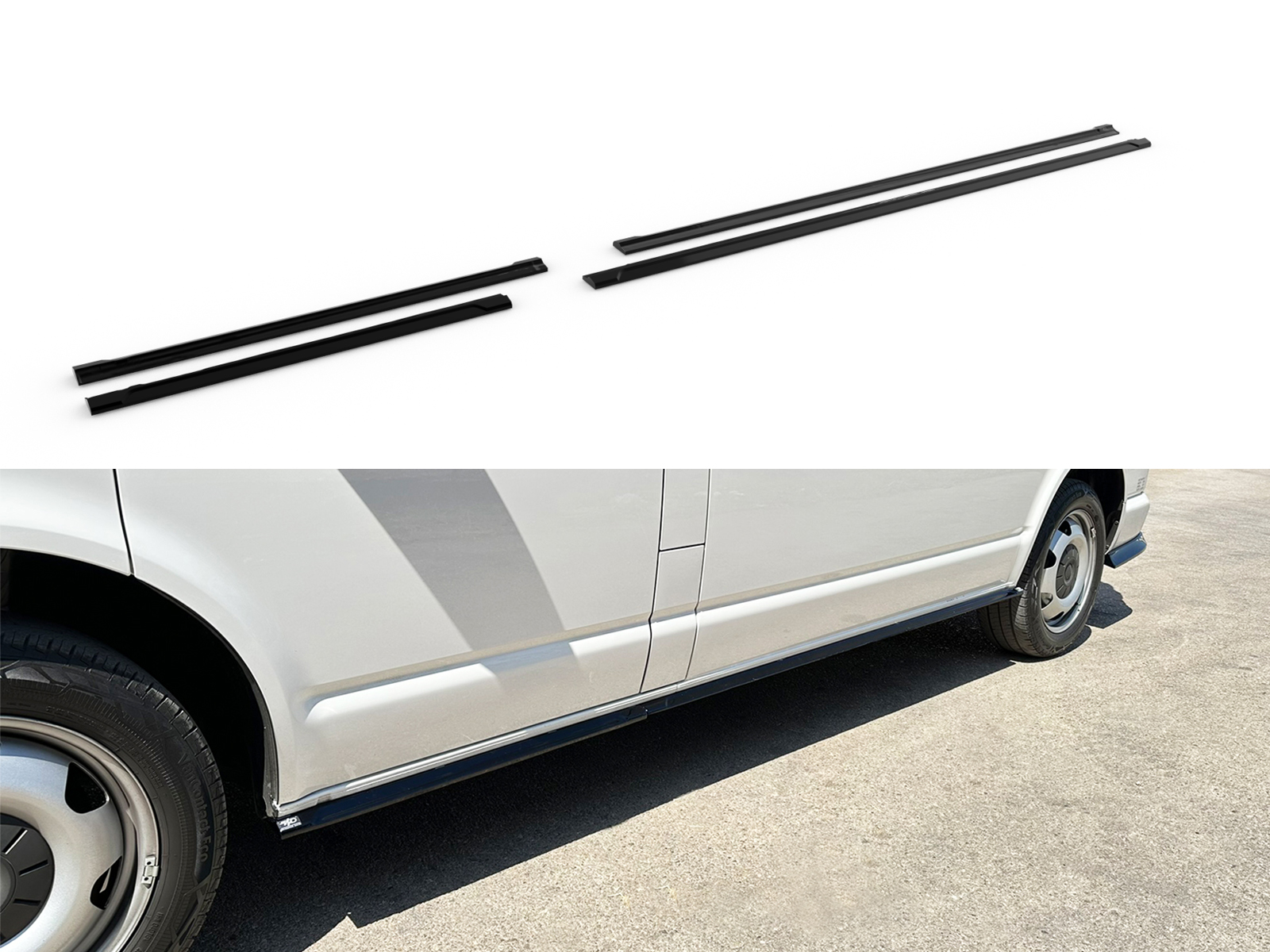 Side Skirts Extensions Volkswagen T6.1 Long Επιπρόσθετα Μαρσπιέ Μακριά Volkswagen T6.1