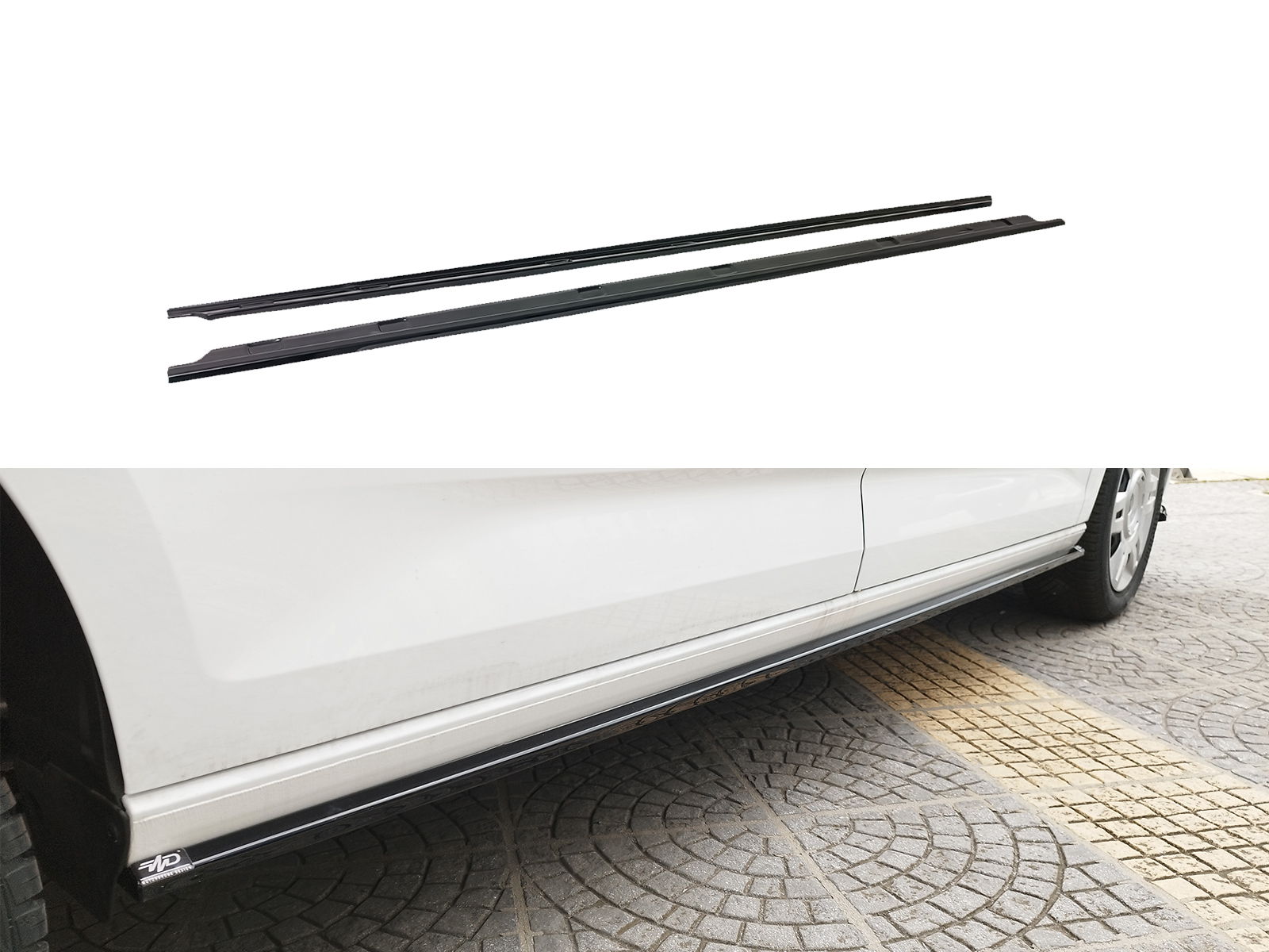 Side Skirts Extensions V.1 Ford Transit Connect L2 Mk3 (2024-) Επιπρόσθετα Μακριά Μαρσπιέ V.1 Ford Transit Connect Mk3 (2024-)