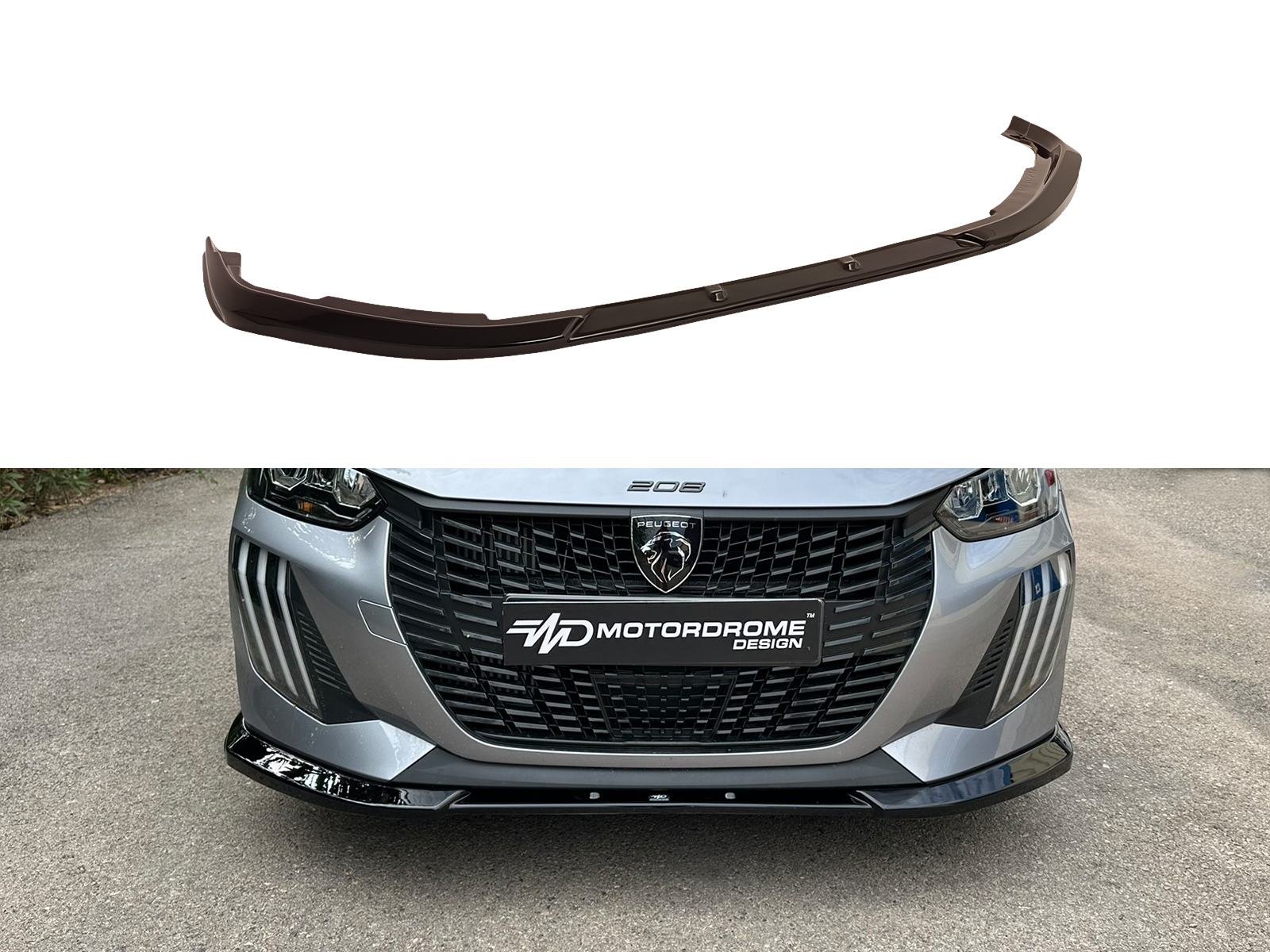 Front Splitter Peugeot 208 Mk2 Facelift (2023-) Εμπρός Σπλίτερ Peugeot 208 Mk2 Facelift (2023-)
