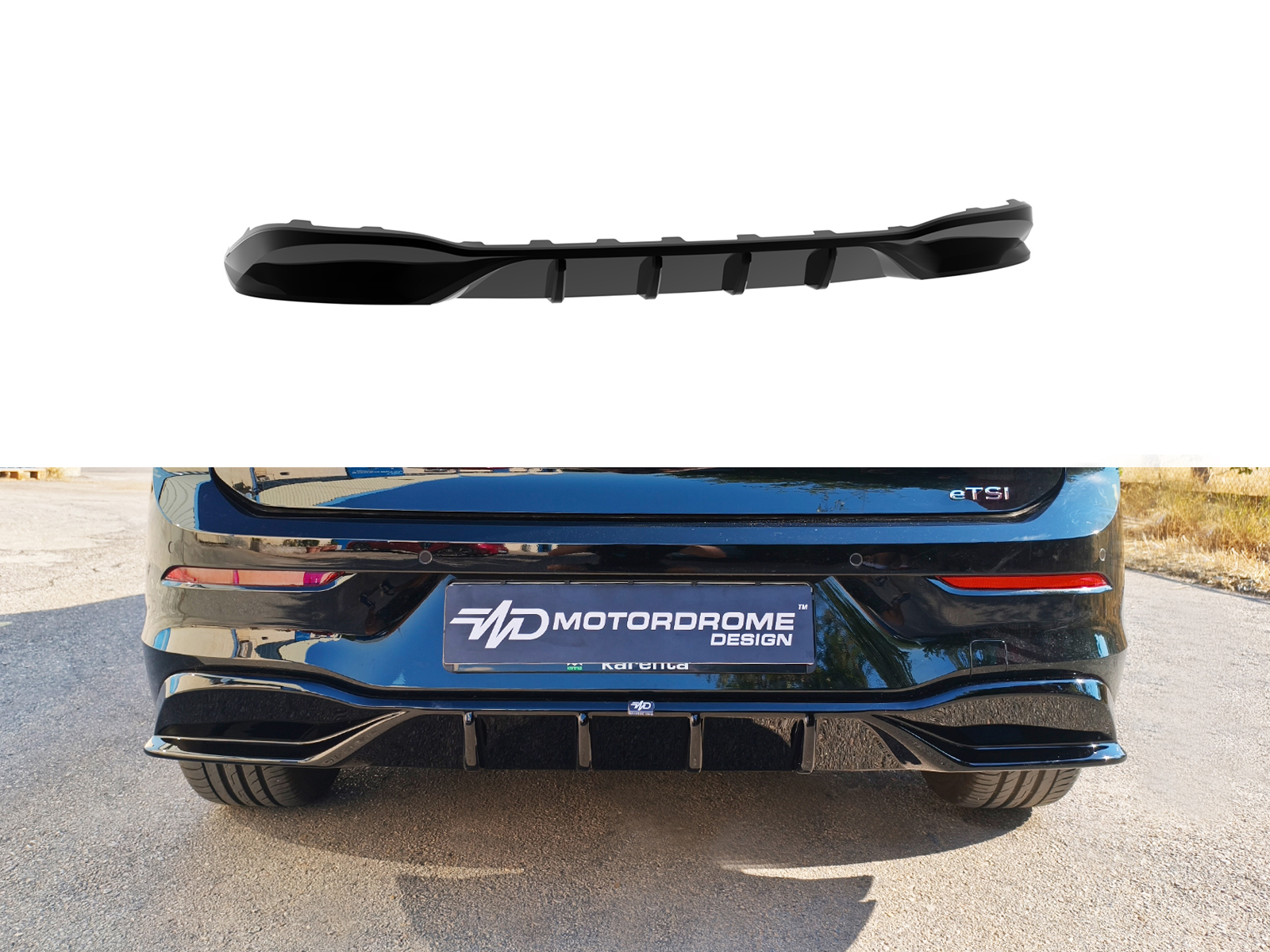 Rear Diffuser Volkswagen Golf Mk8 / MK8 Facelift Πίσω Διαχύτης Volkswagen Golf Mk8 / MK8 Facelift
