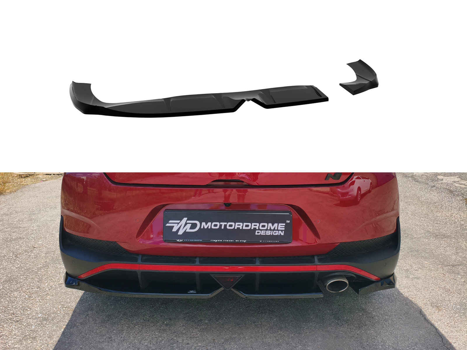Rear Splitter Hyundai i30 Mk3 N-Line Fastback Facelift Πίσω Σπλίτερ Hyundai i30 Mk3 N-Line Fastback Facelift