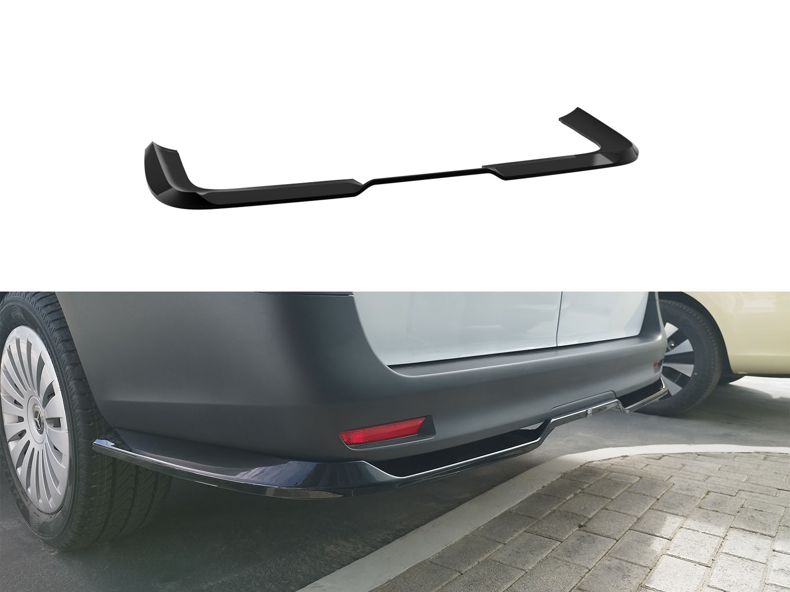 Rear Splitter Mercedes Vito Long W447 Facelift (2024-) Πίσω Σπλίτερ Μακρύ Mercedes Vito W447 Facelift (2024-)