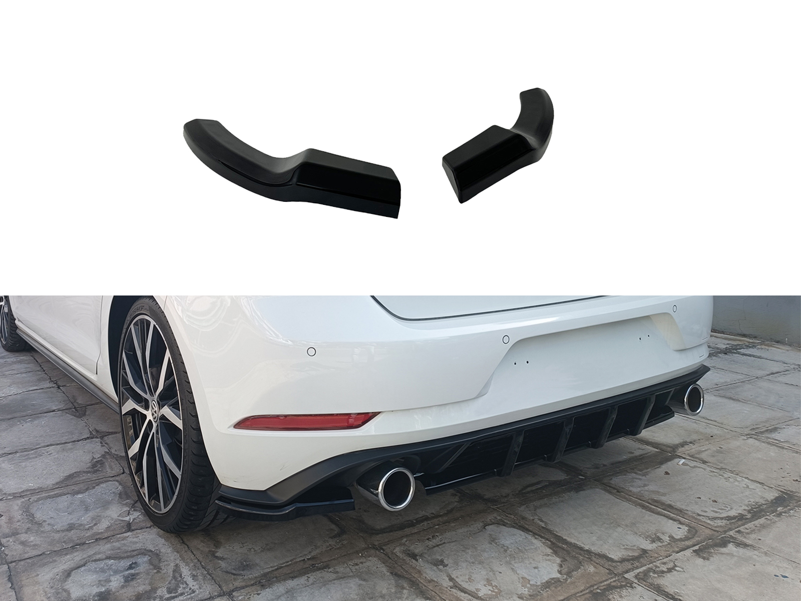 Rear Side Splitters Volkswagen Golf Mk7 Facelift GTI Πίσω Γωνίες Volkswagen Golf Mk7 Facelift GTI