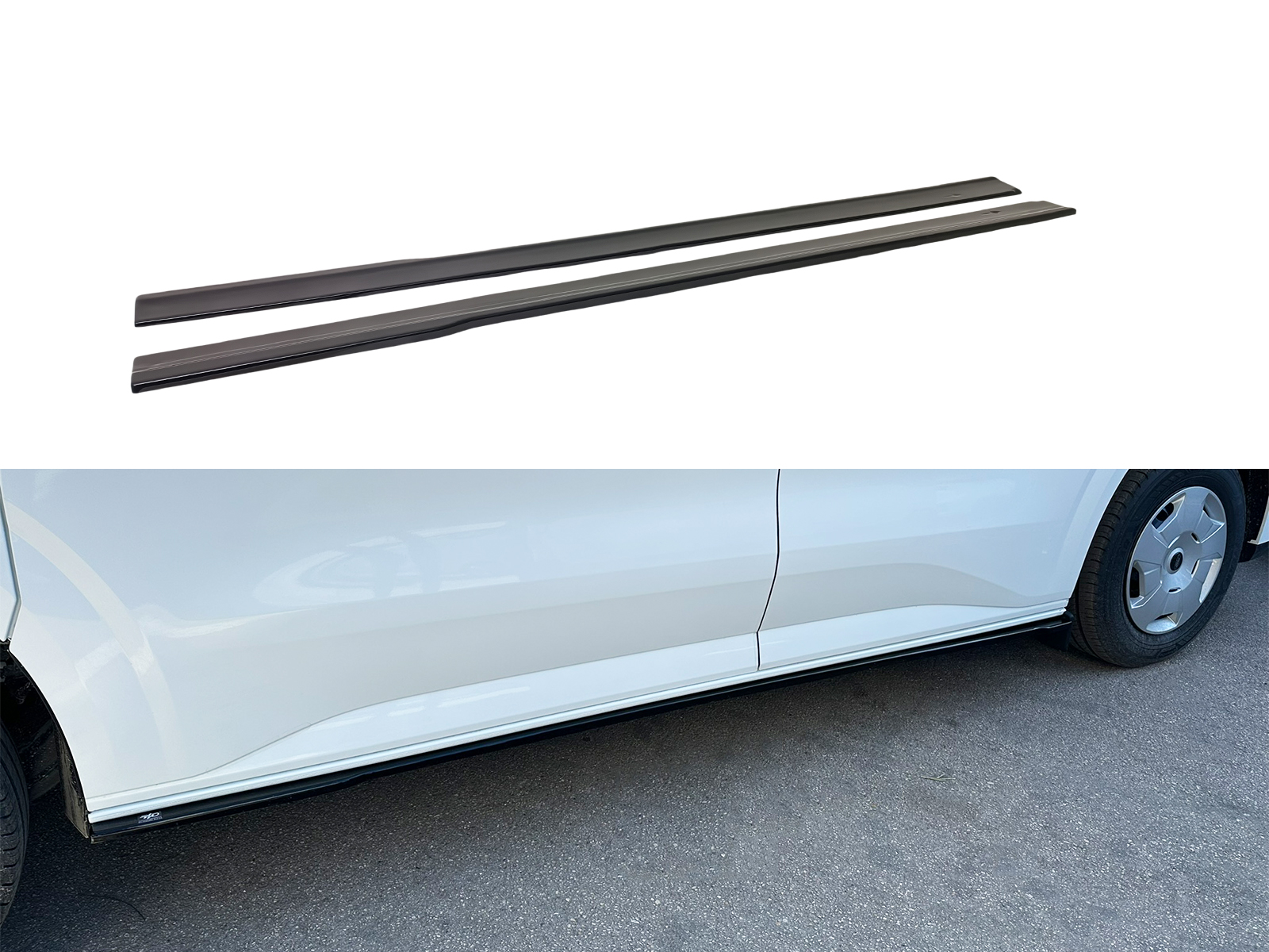 Side skirts Extensions V.1 Ford Transit Custom Mk2 L1 / Volkswagen T7 Επιπρόσθετα Μαρσπιέ V.1 Ford Transit Custom Mk2 L1 / Volkswagen T7