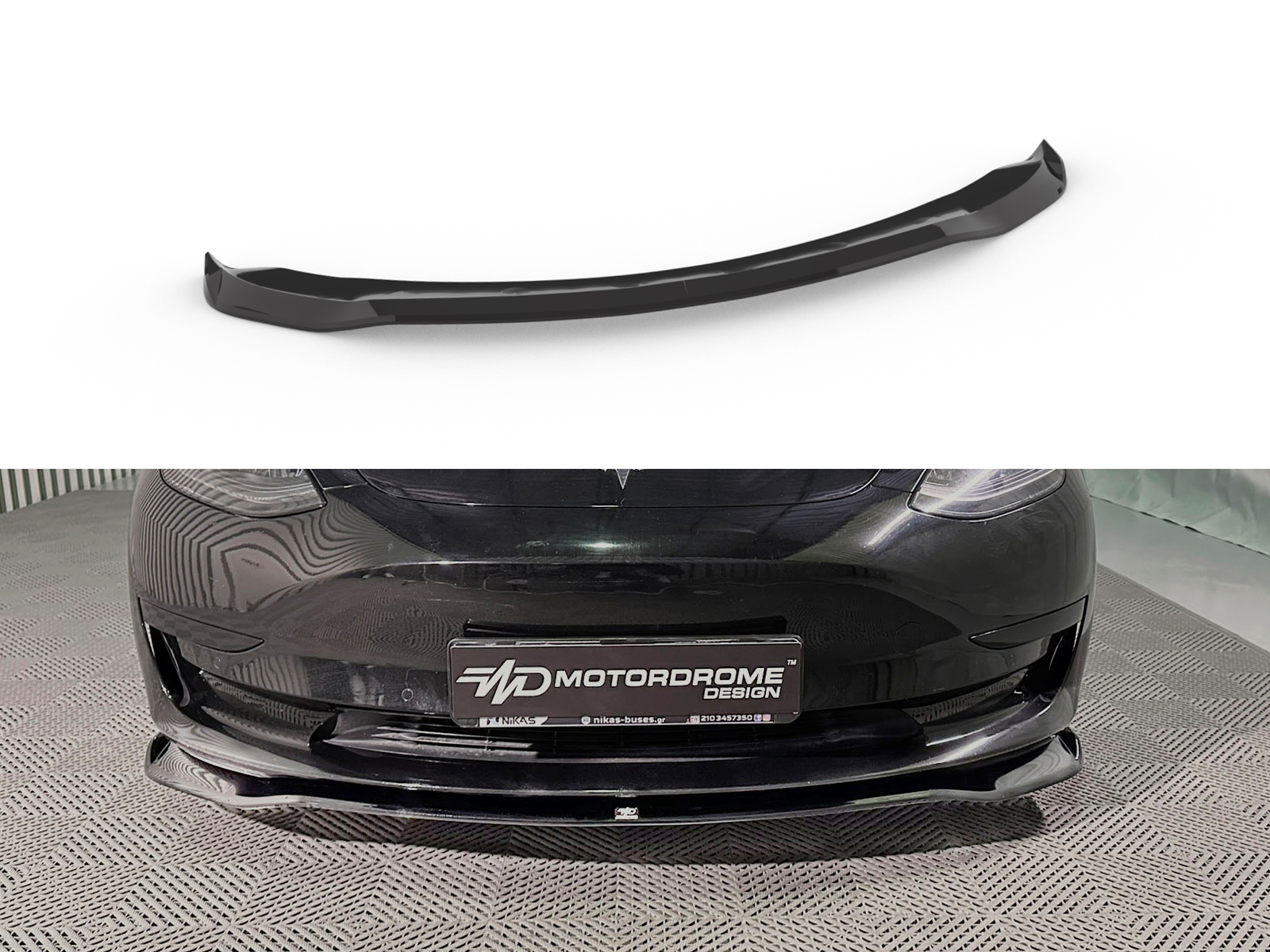 Front Splitter V.1 Tesla Model 3 Εμπρός Σπλίτερ V.1 Tesla Model 3