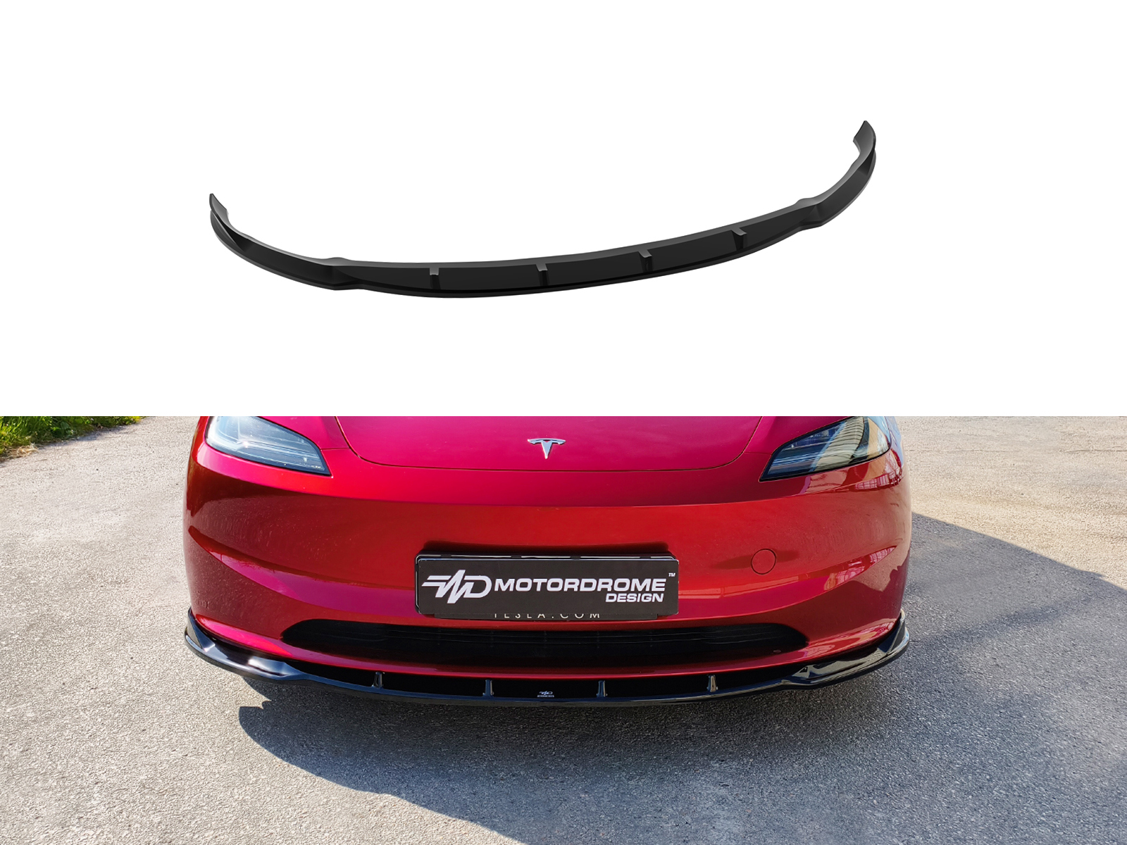 Front Splitter Tesla Model 3 Mk1 Project Highland Facelift Εμπρός Σπλίτερ Tesla Model 3 Mk1 Project Highland Facelift