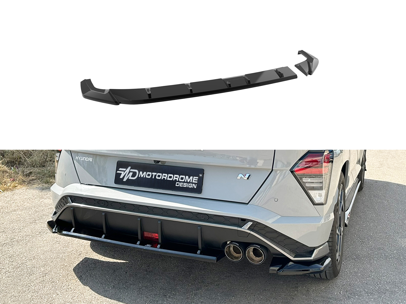 Rear Splitter Hyundai Kona N-Line Mk2 Πίσω Σπλίτερ Hyundai Kona N-Line Mk2