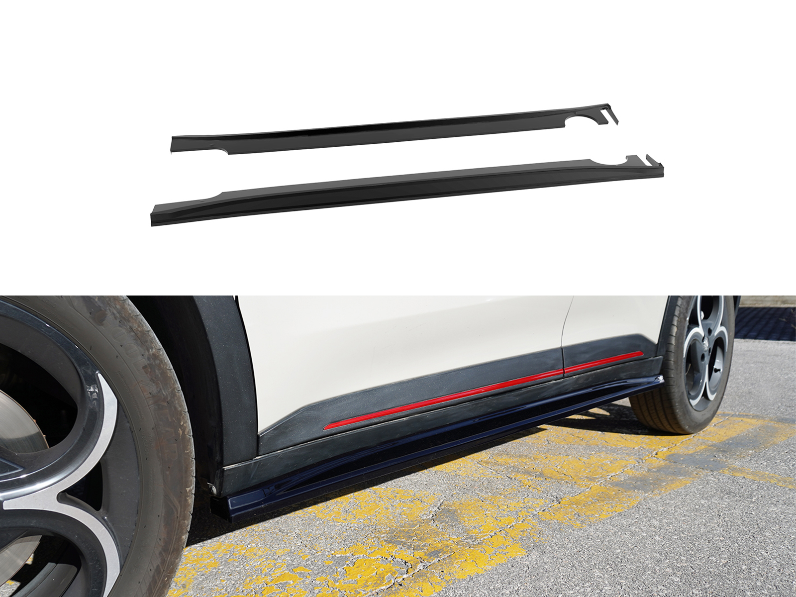Side Skirts Extensions Alfa Romeo Junior Επιπρόσθετα Μαρσπιέ Alfa Romeo Junior