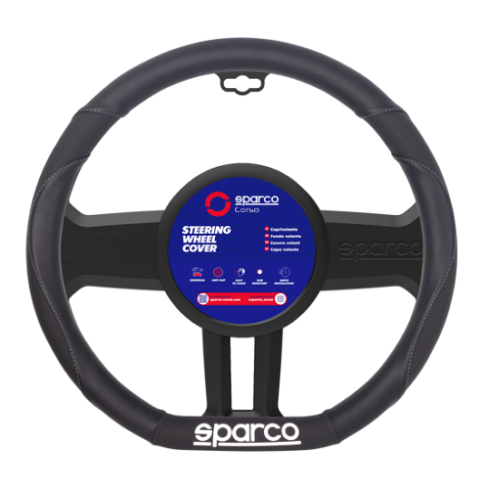 Κάλυμμα Τιμονιού μαύρο D37.5 8.5cm 1τμχ Sparco Κάλυμμα Τιμονιού μαύρο D37.5 8.5cm 1τμχ Sparco