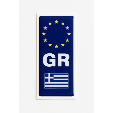 Αυτοκόλλητο πινακίδας "GR" κρύσταλλο 1τμχ AM