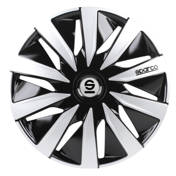 Τάσια Τροχών Lazio 15" μαύρο- ασημί 4τμχ Sparco