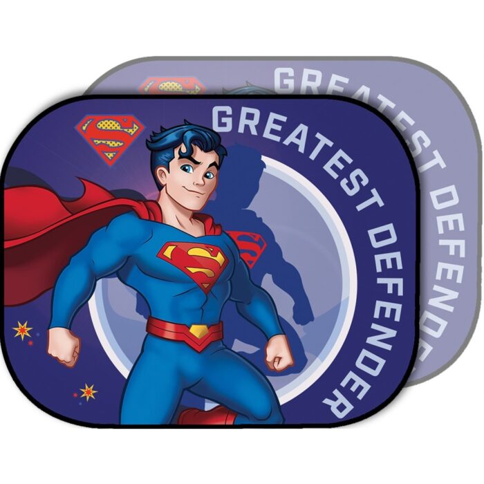 Ηλιοπροστασία Αυτοκινήτου με βεντούζα 44x35cm Superman 2τμχ Colzani