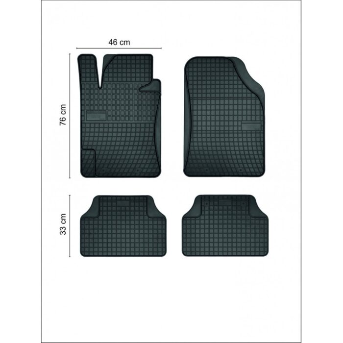 Πατάκια Αυτοκινήτου Λαστιχένια Διεθνή Pure Design Black 4τμχ Frogum
