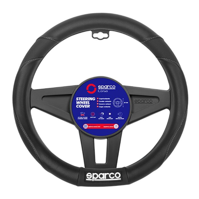 Κάλυμμα Τιμονιού μαύρο small D35cm 9cm 1τμχ Sparco
