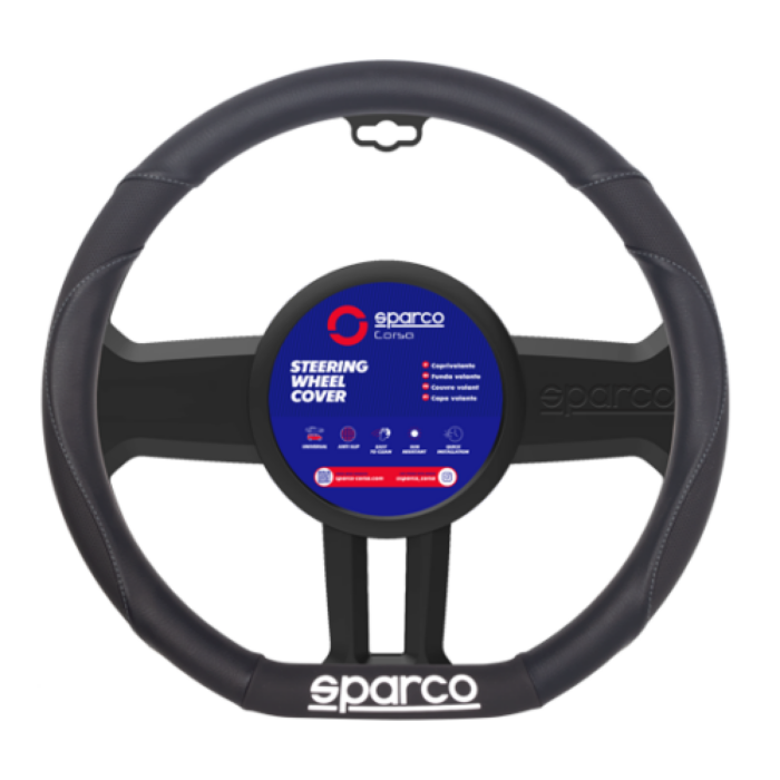 Κάλυμμα Τιμονιού μαύρο D37.5 8.5cm 1τμχ Sparco