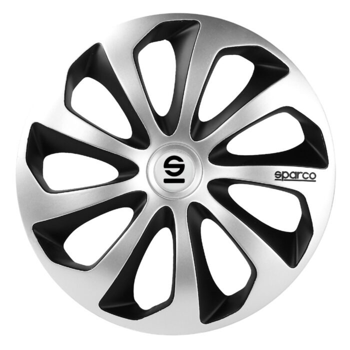 Τάσια Τροχών Sicilia 15'' ασημί- μαύρο 4τμχ Sparco
