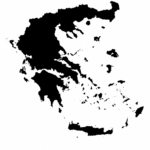 Αυτοκόλλητο Ελλάδα-χάρτης 1τμχ AM